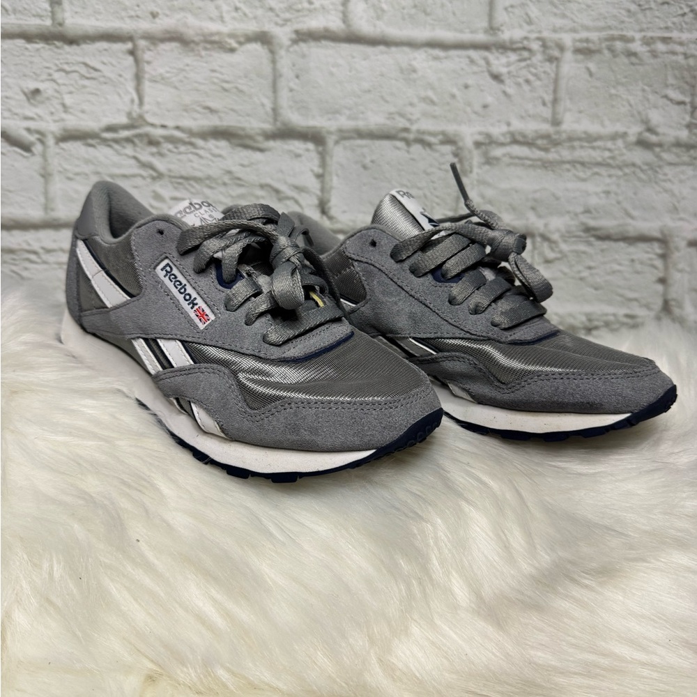 Reebok kids Charcoal and White Sneakers